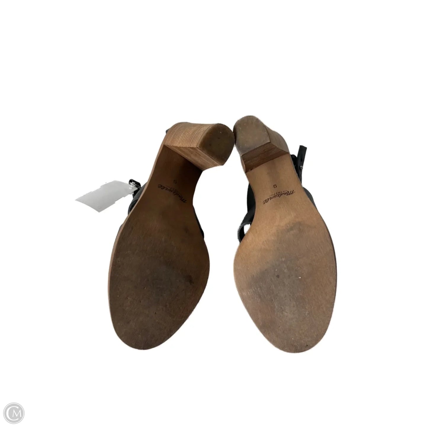 Sandals Heels Block By Madewell In Black & Tan, Size: 9