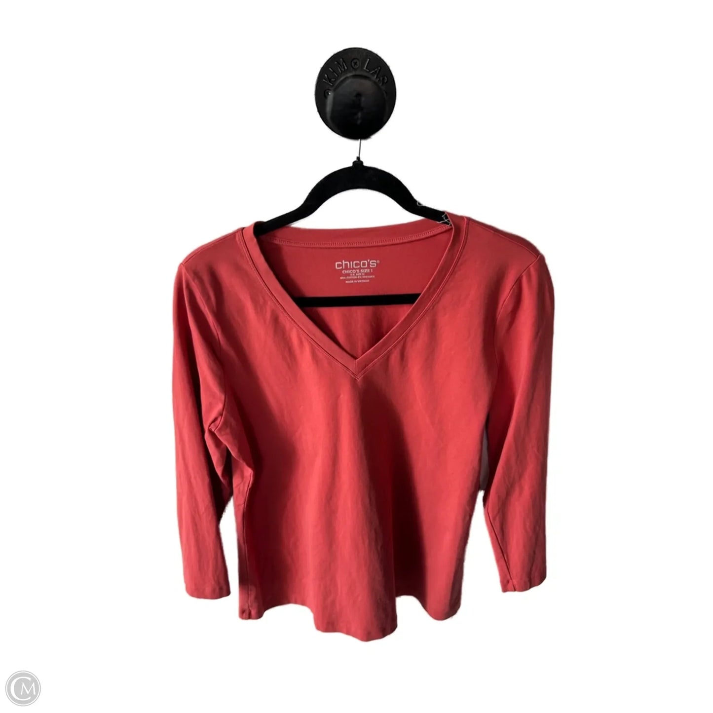 Top Long Sleeve By Chicos In Orange, Size: M