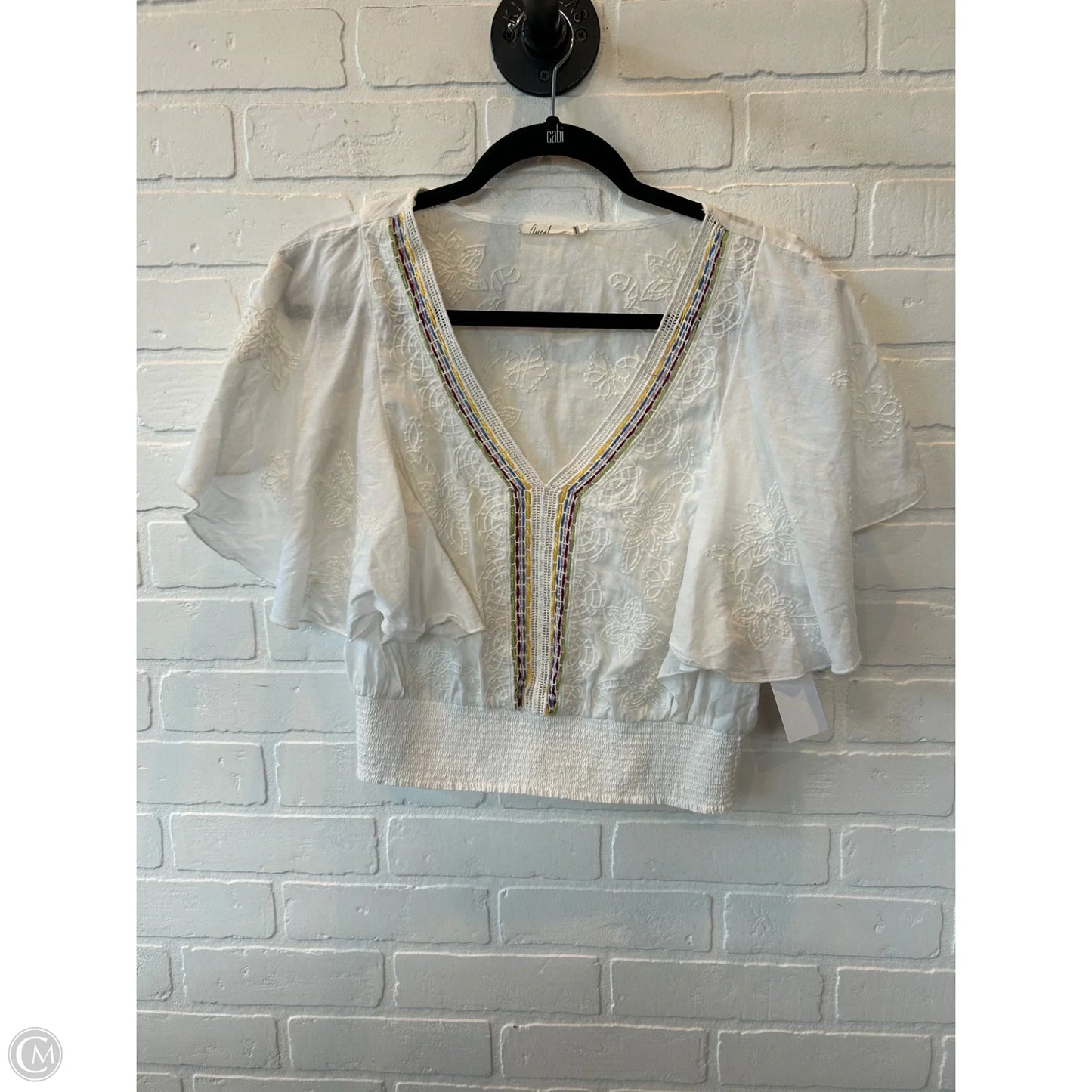 Top Short Sleeve By Floreat In White, Size: S