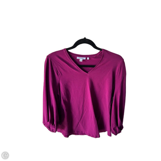 Top 3/4 Sleeve By Chicos In Purple, Size: M