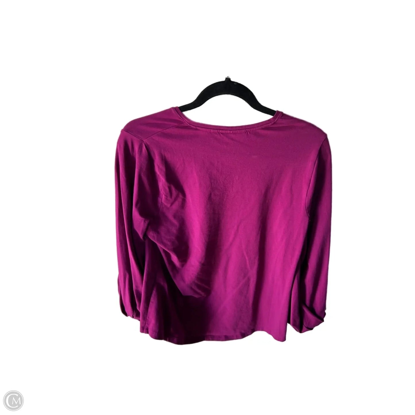 Top 3/4 Sleeve By Chicos In Purple, Size: M