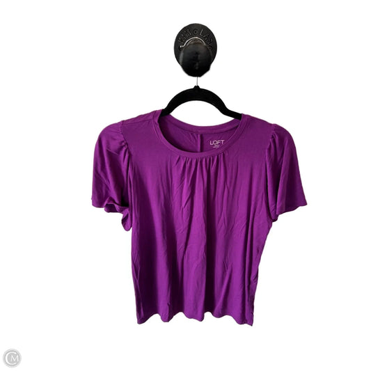 Top Short Sleeve By Loft In Purple, Size: S