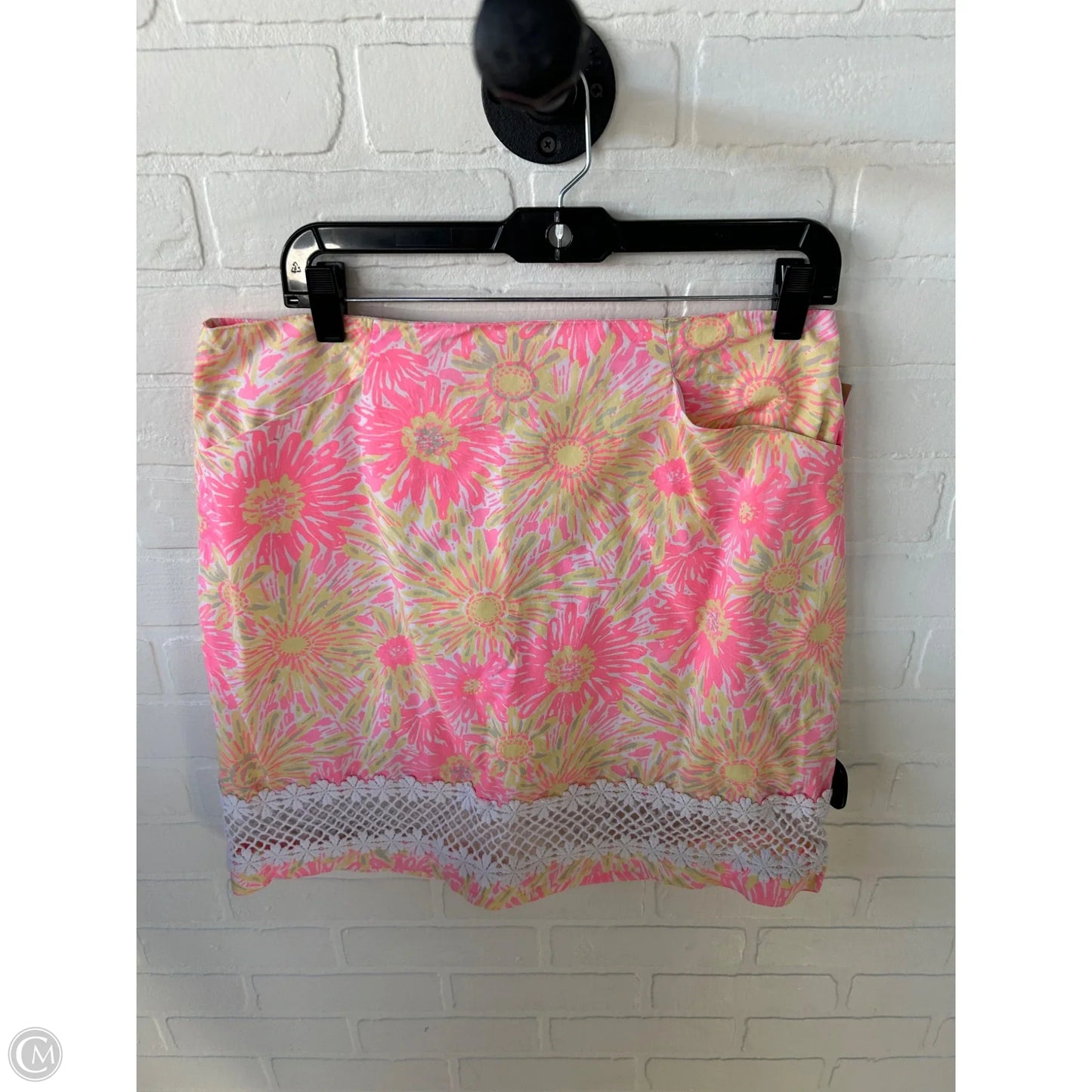 Skirt Designer By Lilly Pulitzer In Pink & Yellow, Size: 12