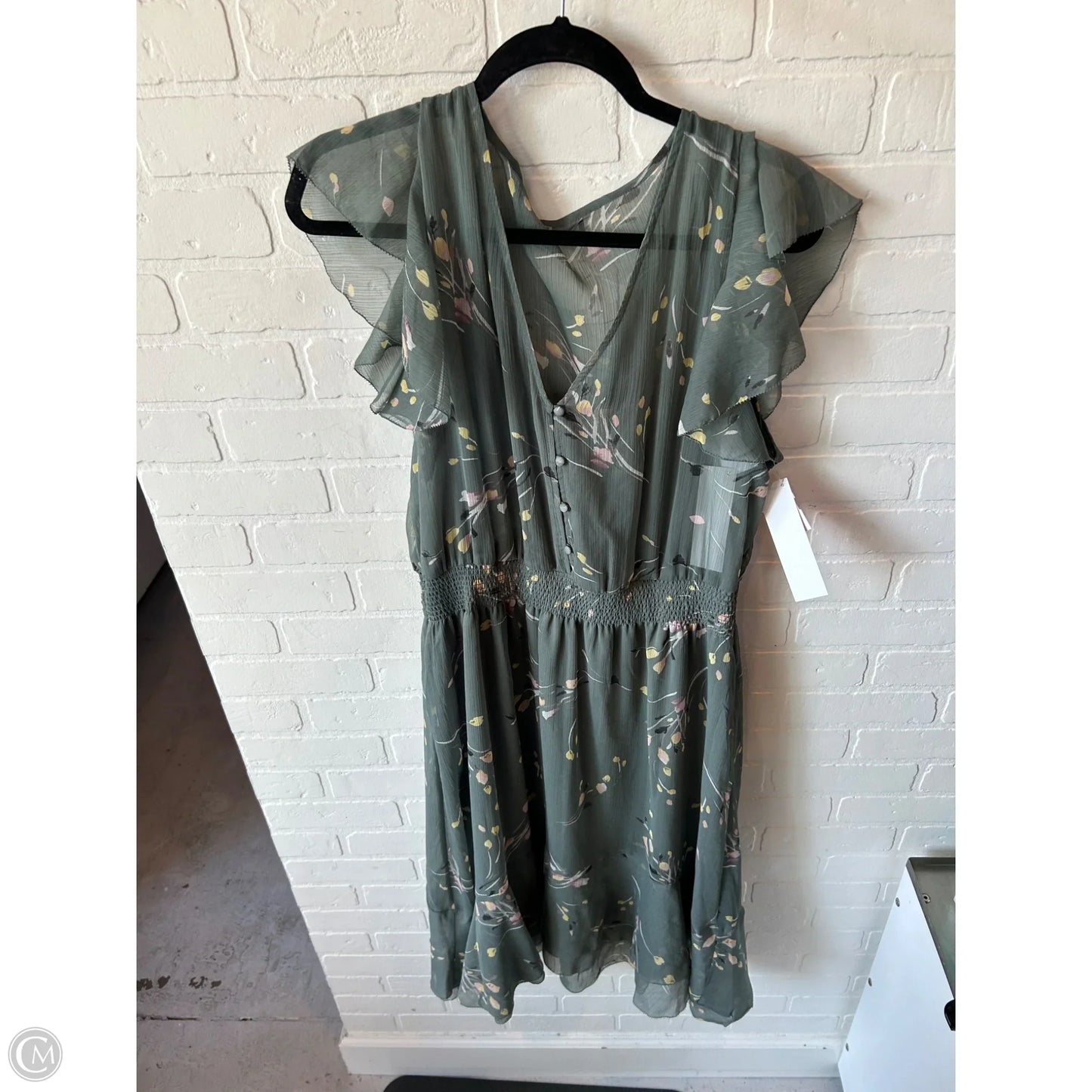 Dress Work By White House Black Market In Green & Yellow, Size: Xl