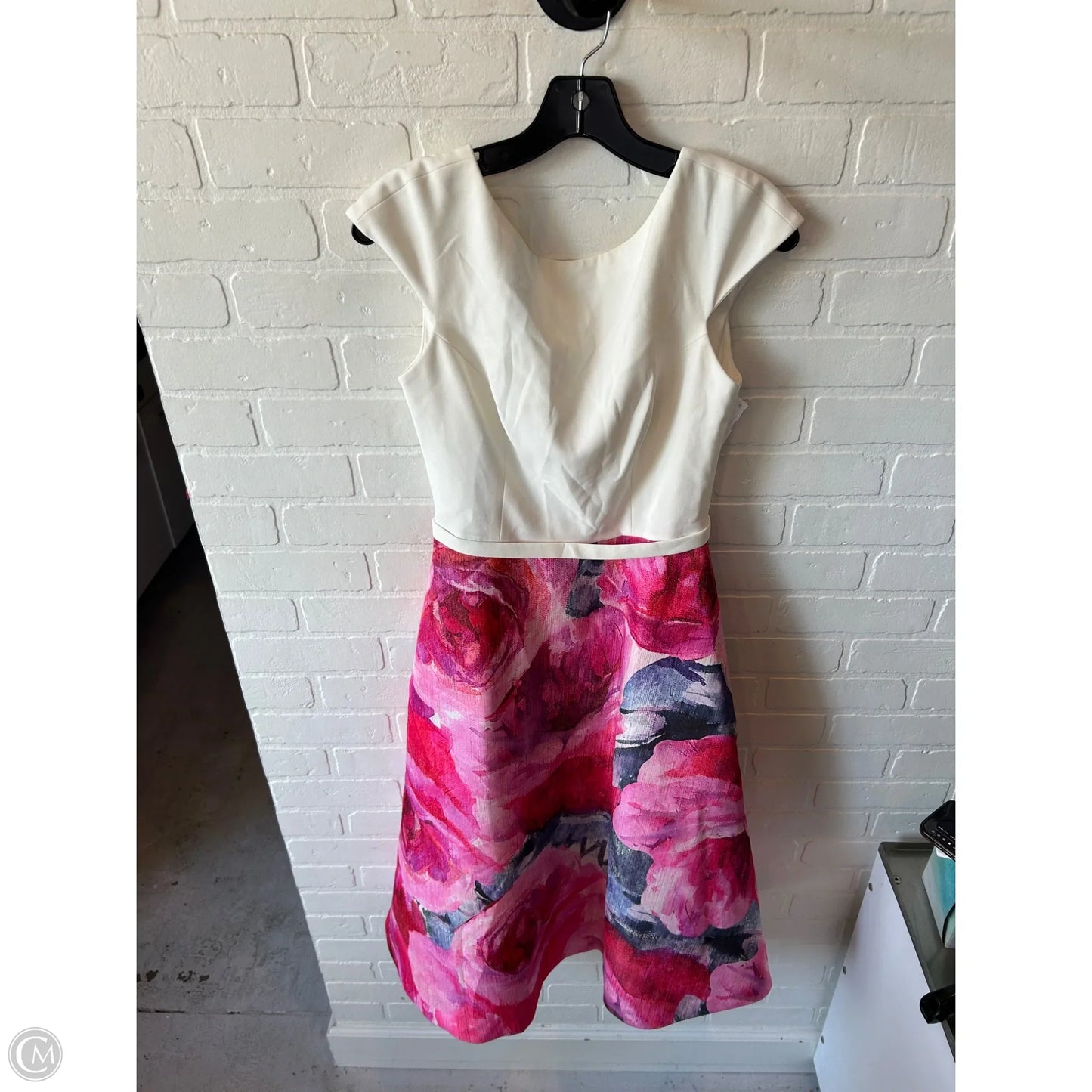Dress Party Midi By Cma In Pink & White, Size: S