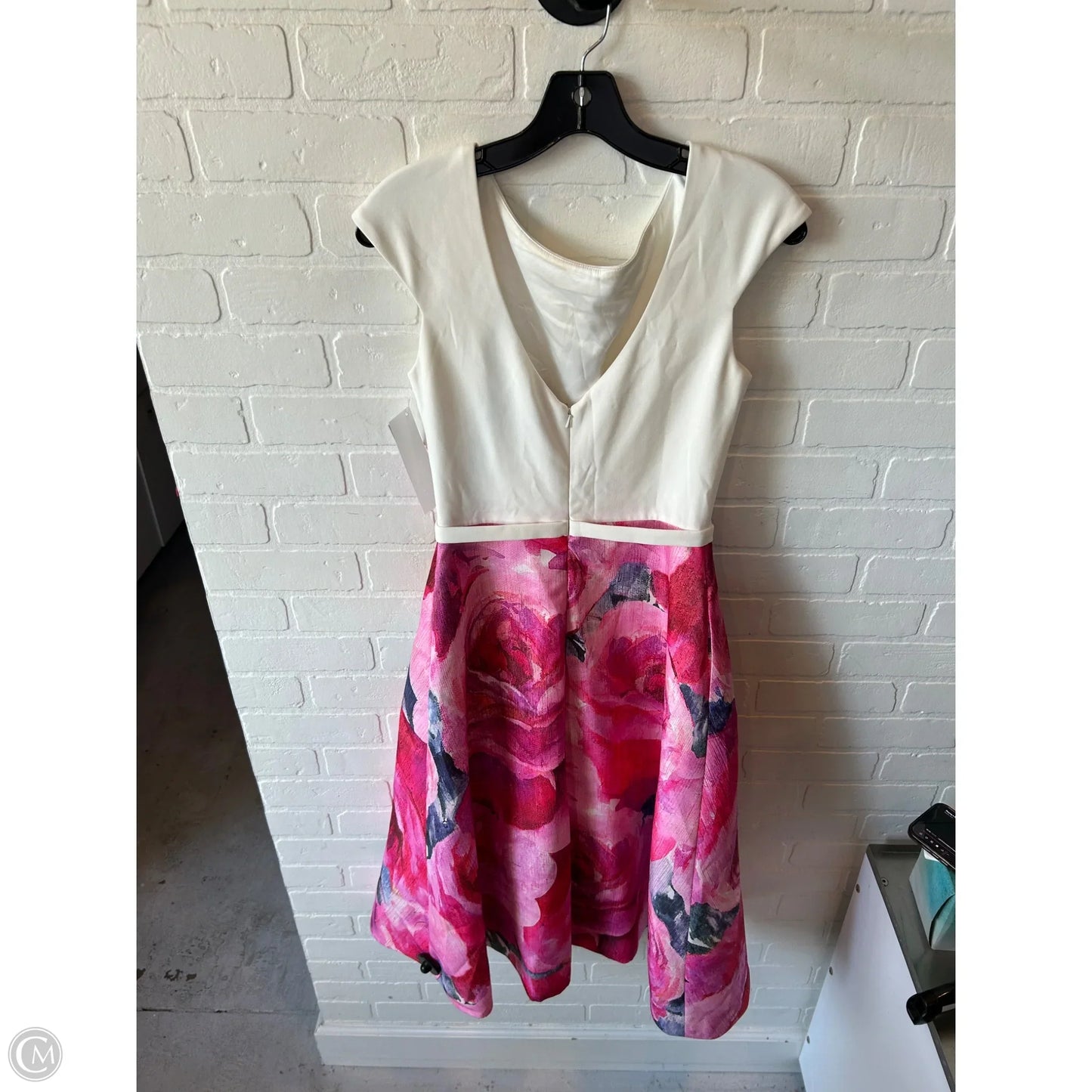 Dress Party Midi By Cma In Pink & White, Size: S