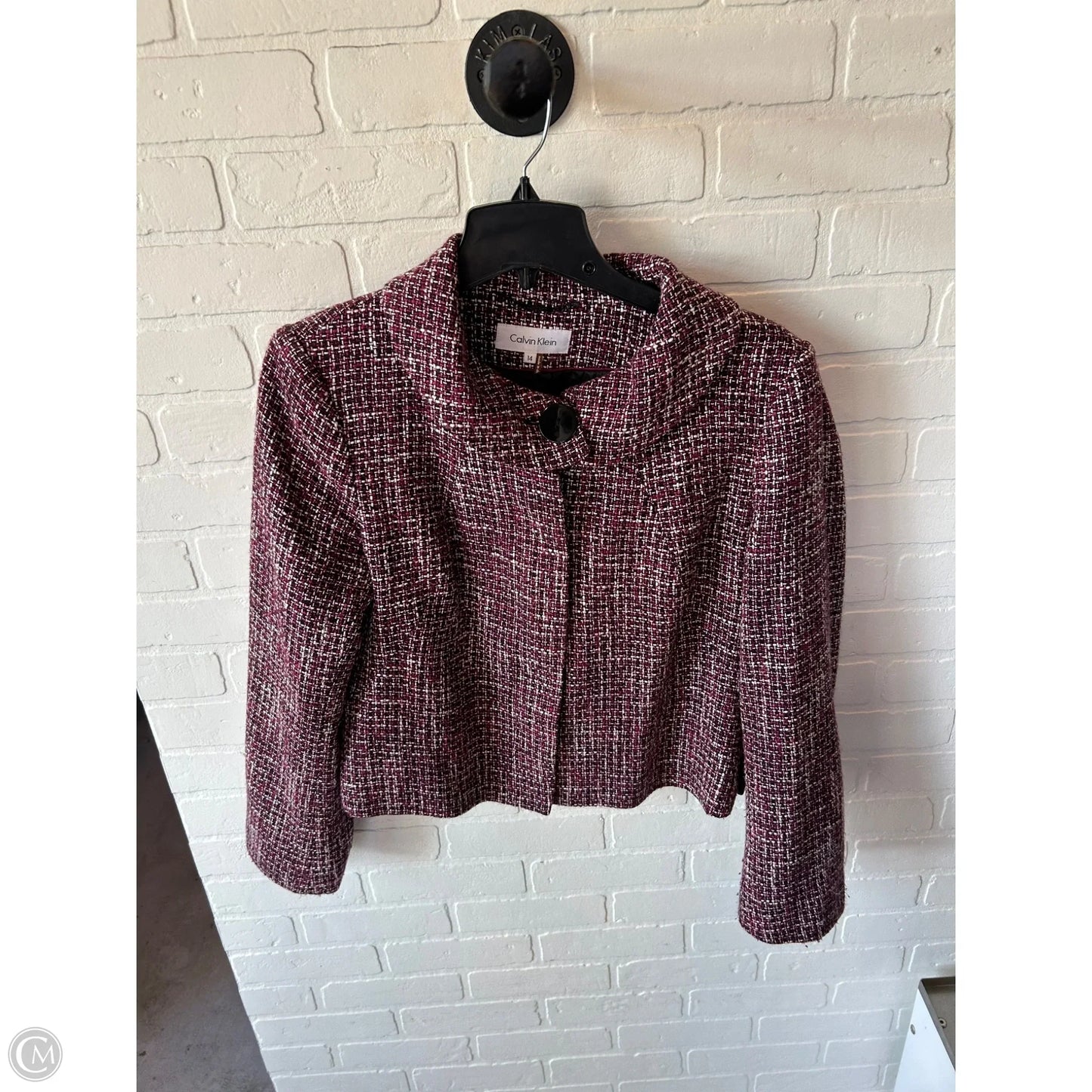 Blazer By Calvin Klein In Black & Purple, Size: Xl