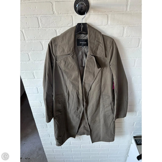 Coat Trench Coat By Babaton In Green, Size: Xxs