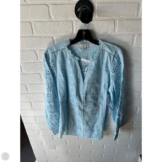 Top Long Sleeve By Sundance In Blue, Size: L