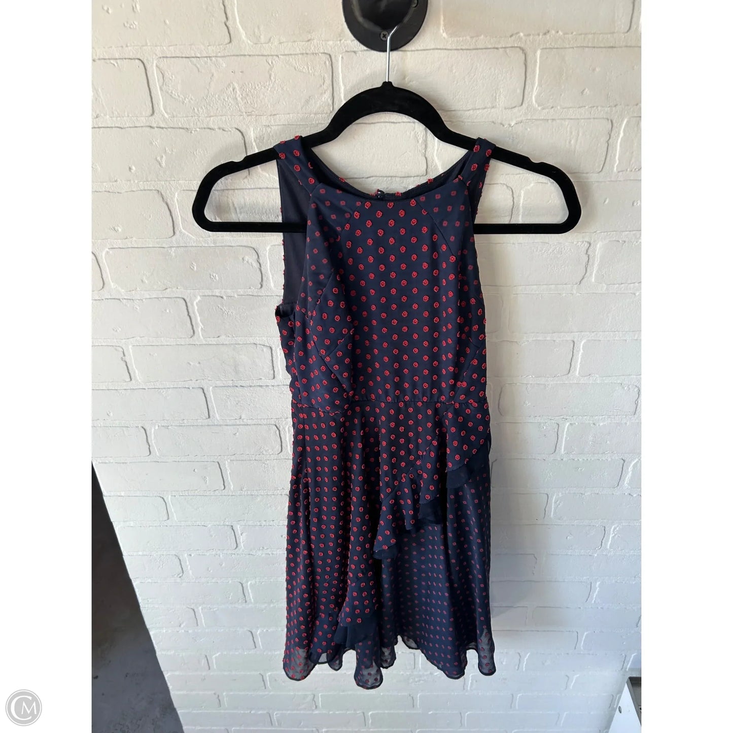 Dress Work By Eva Franco In Blue & Red, Size: Xxsp