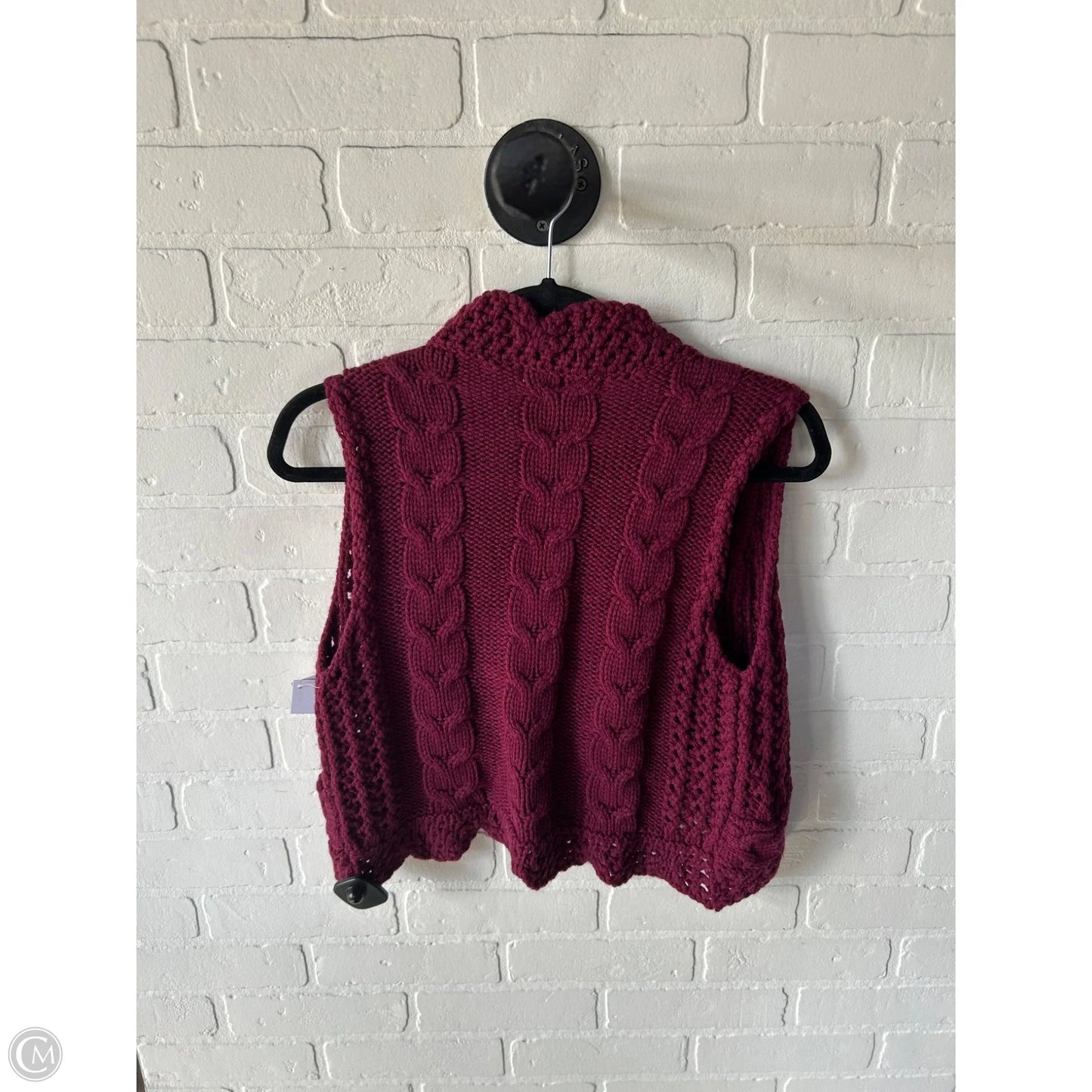 Vest Sweater By Cmb In Red, Size: S