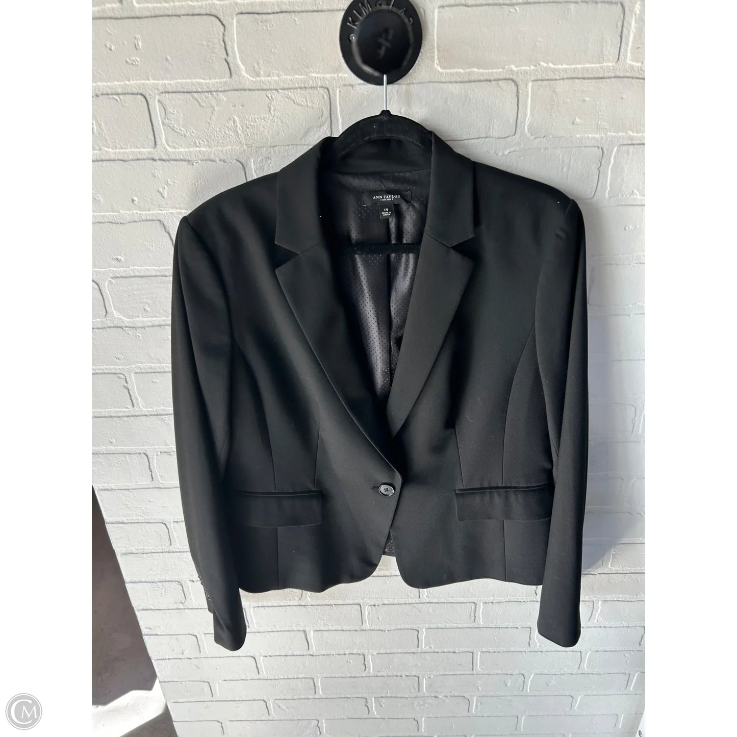 Blazer By Ann Taylor In Black, Size: Xl