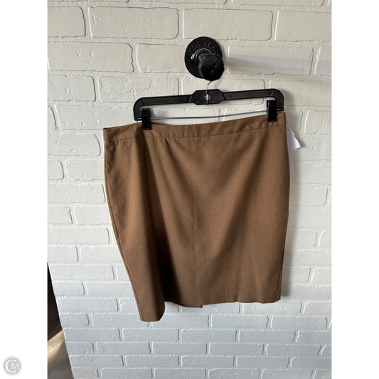 Skirt Midi By Banana Republic In Brown, Size: 14