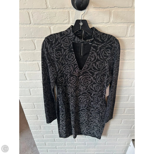 Dress Party Midi By Guess In Black & Silver, Size: M