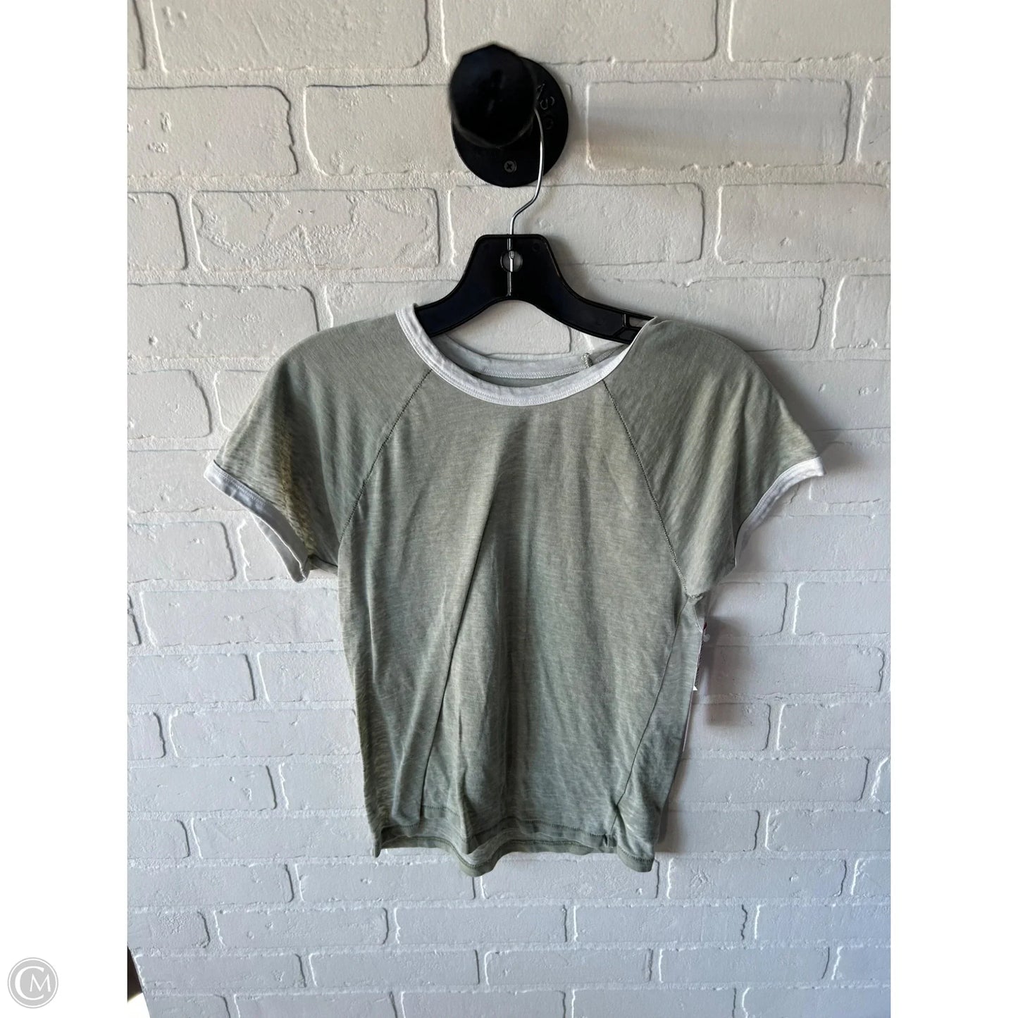 Top Sleeveless Basic By American Eagle In Green & White, Size: Xs
