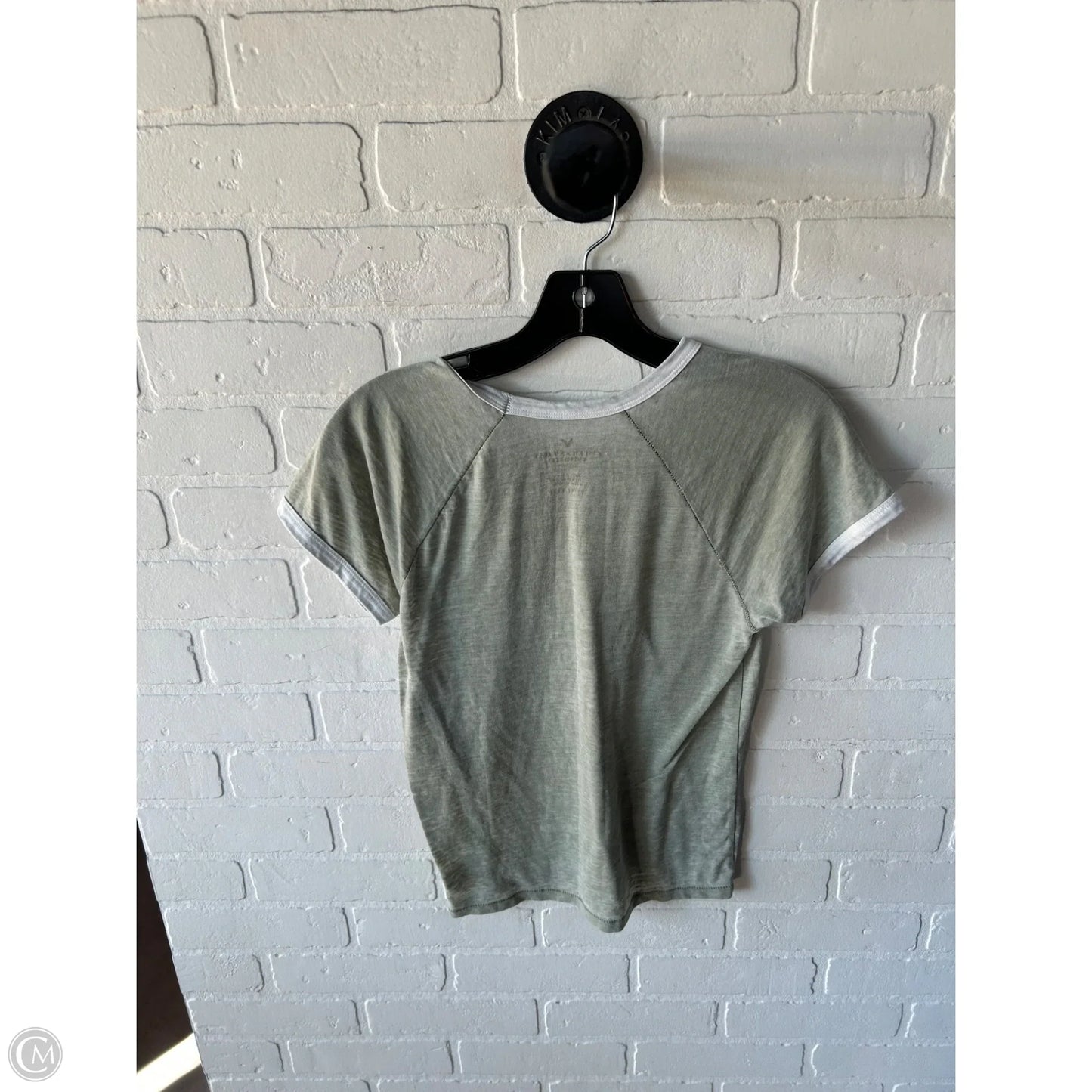 Top Sleeveless Basic By American Eagle In Green & White, Size: Xs