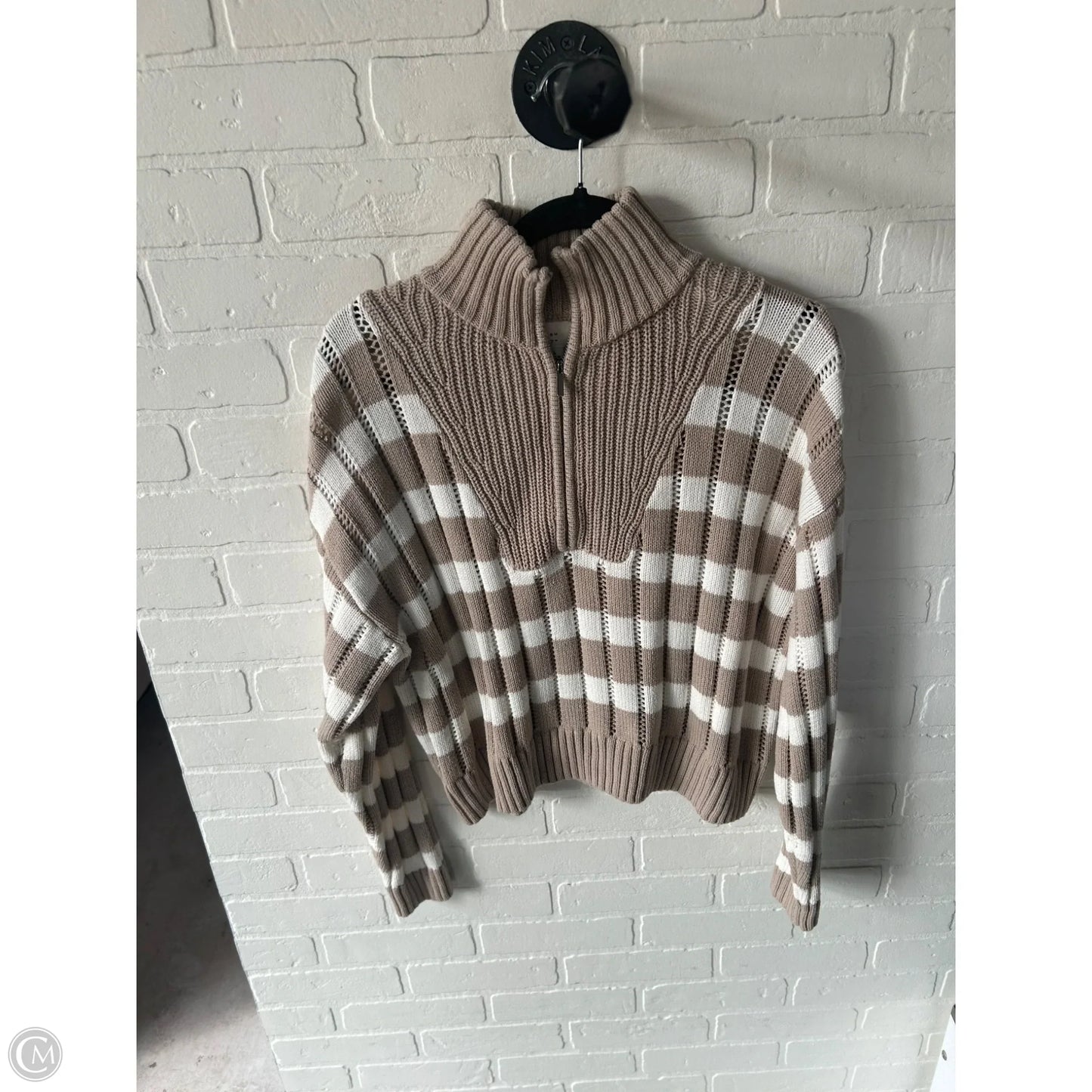 Sweater By A New Day In Tan & White, Size: L
