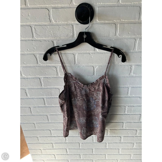 Top Sleeveless By Ana In Blue & Brown, Size: M