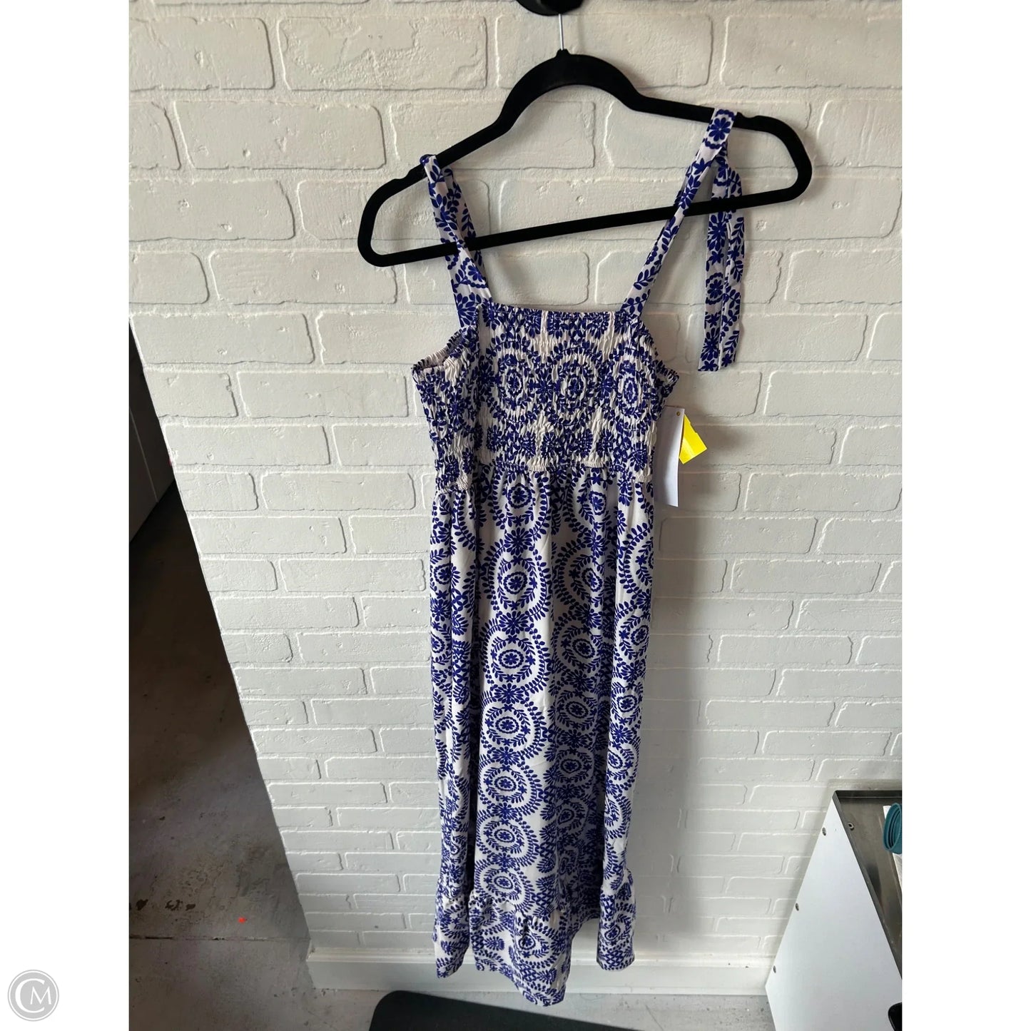Dress Casual Maxi By Cupshe In Blue & White, Size: M