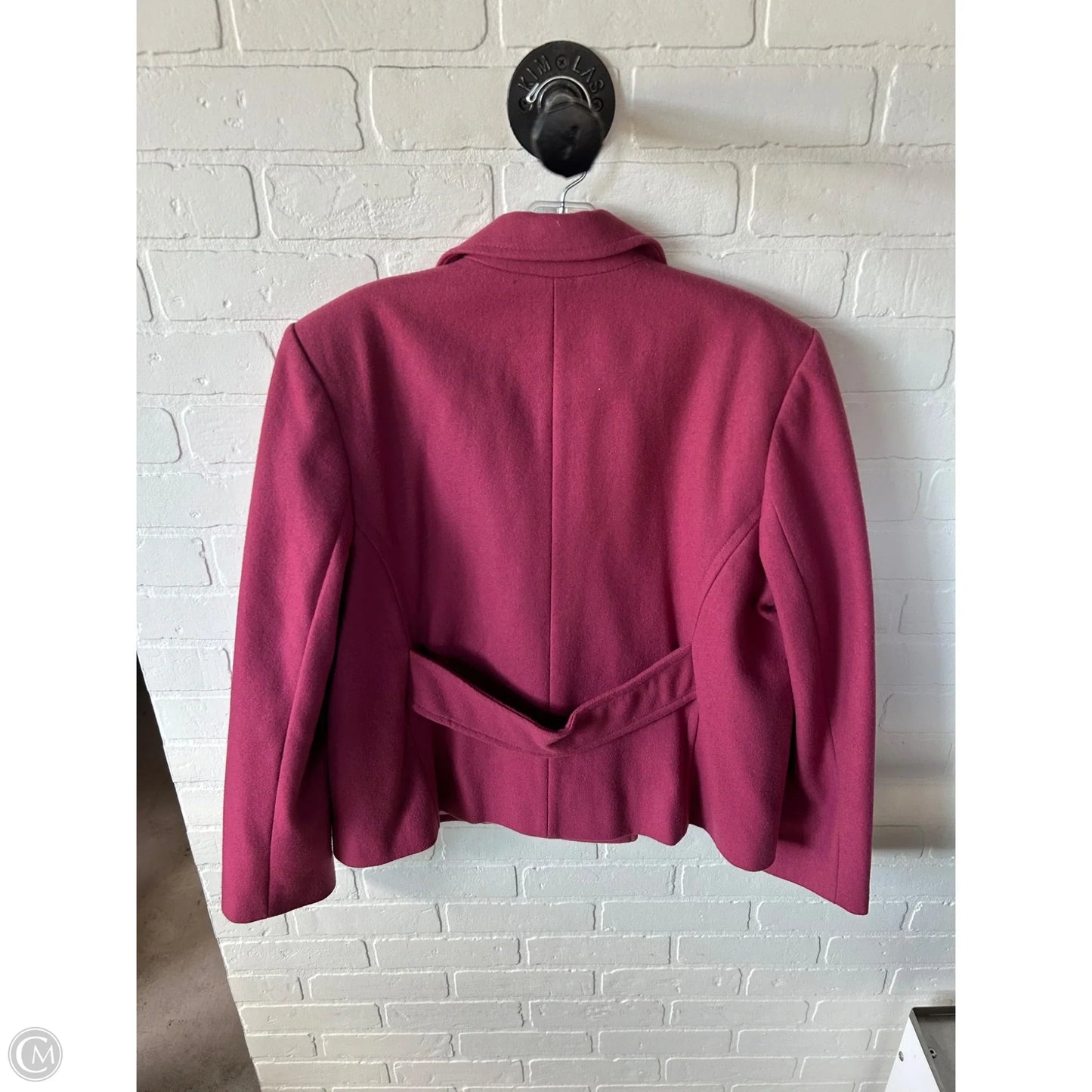 Coat Peacoat By Cmc In Pink, Size: L