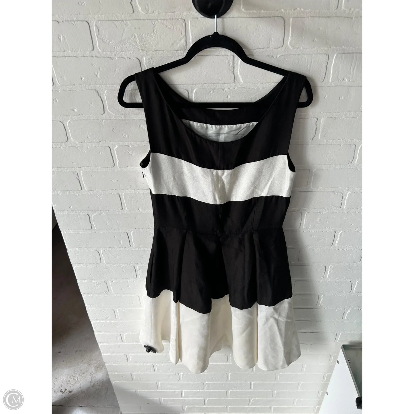 Dress Designer By Kate Spade In Black & Cream, Size: M
