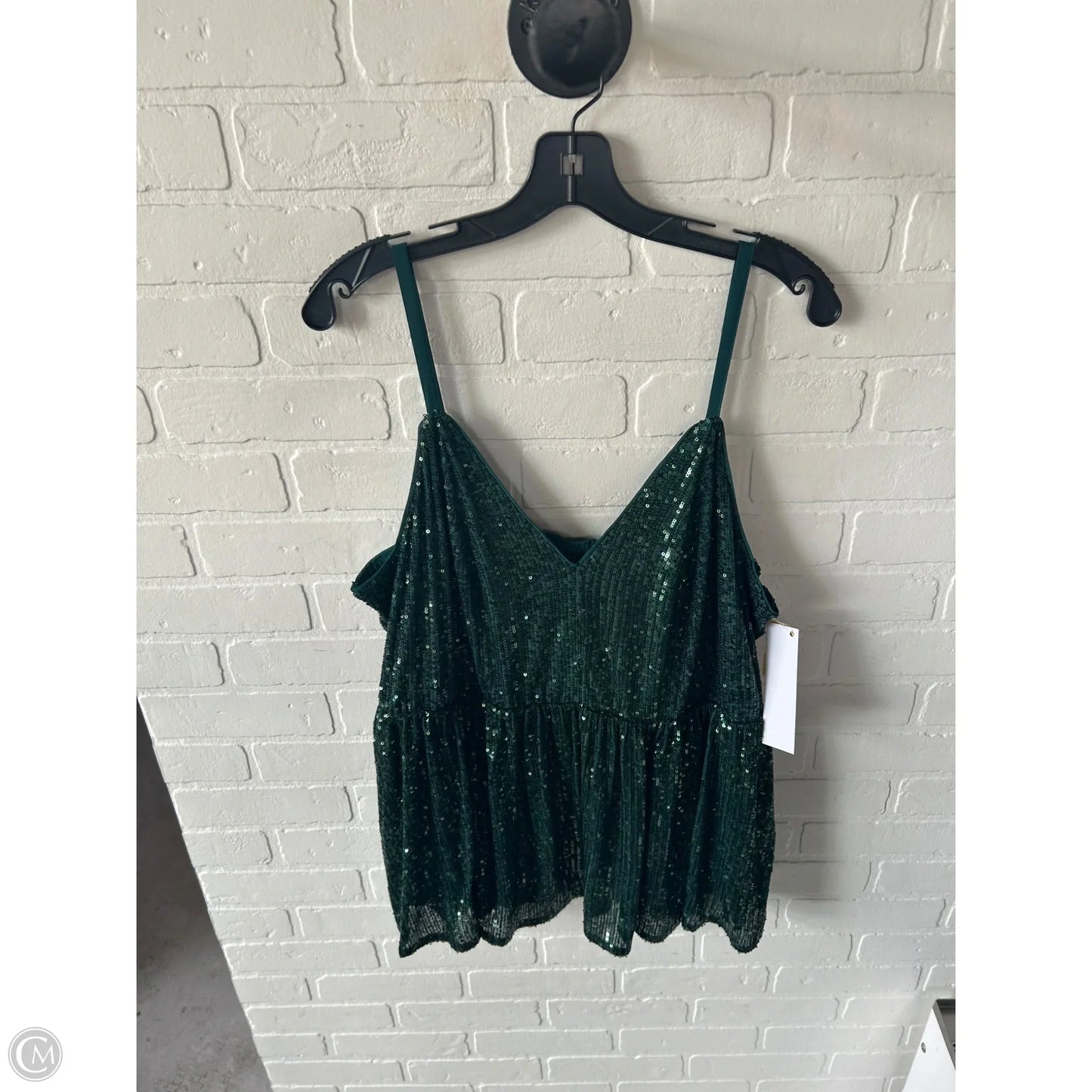 Top Sleeveless By Torrid In Green, Size: 2x
