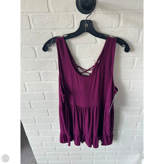 Top Sleeveless By Torrid In Purple, Size: 2x