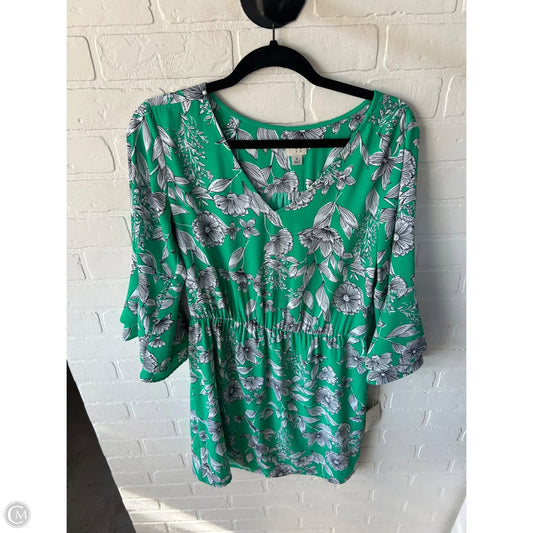 Dress Work By A New Day In Green & White, Size: M
