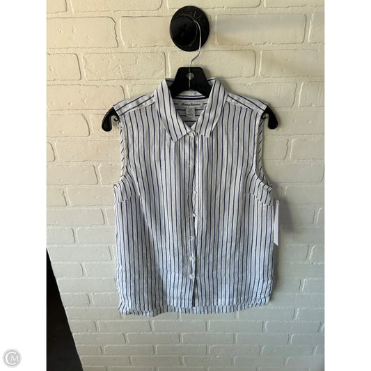 Top Sleeveless By Tommy Bahama In Blue & White, Size: S