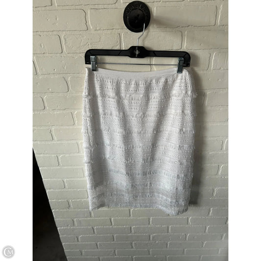 Skirt Midi By White House Black Market In White, Size: 10