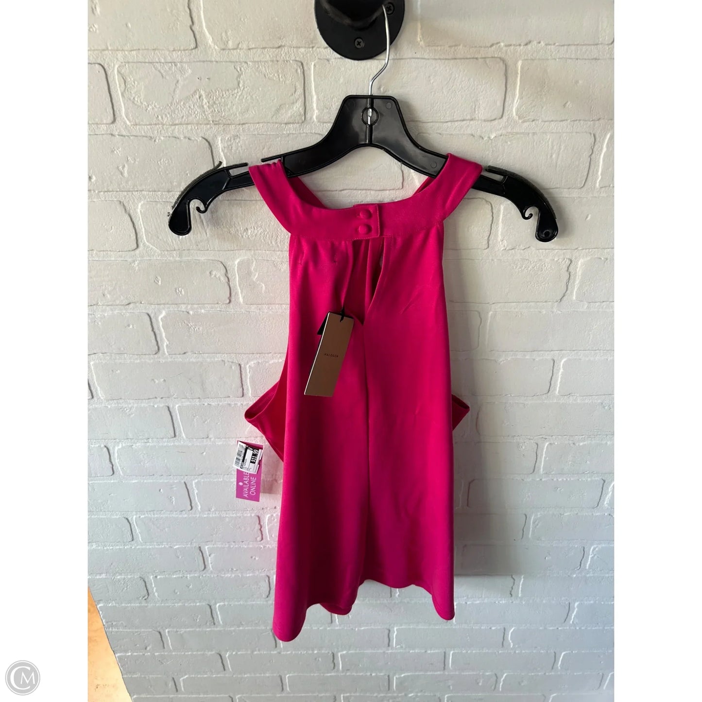 Top Sleeveless By Halogen In Pink, Size: L