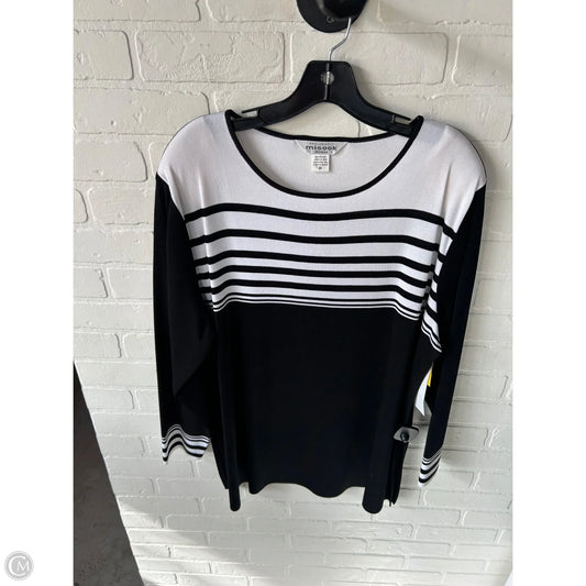 Sweater By Misook In Black & White, Size: 2x
