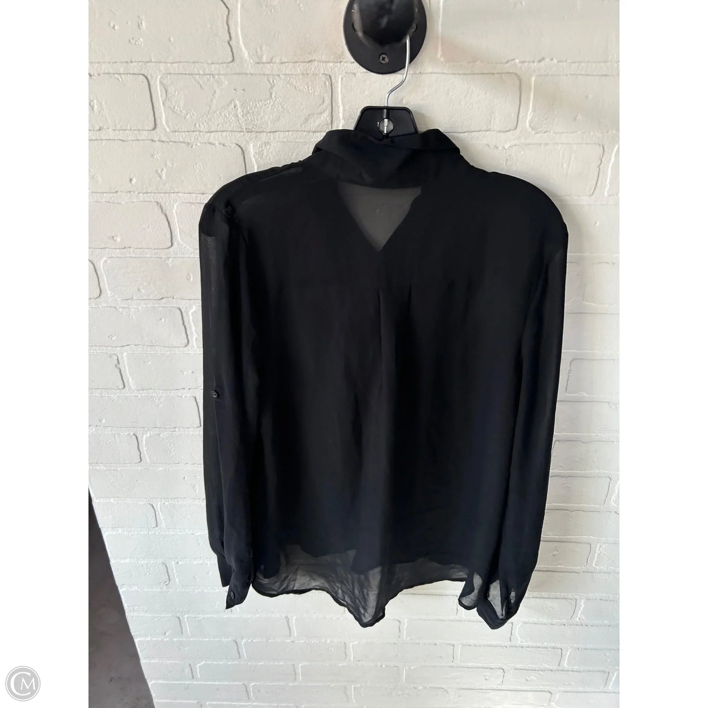 Top Long Sleeve By Love Culture In Black, Size: L