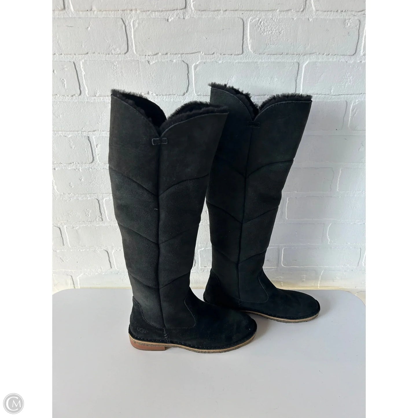 Boots Designer By Ugg In Black, Size: 6.5