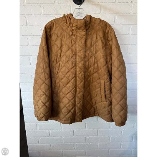 Jacket Puffer & Quilted By Madewell In Brown & Gold, Size: Xl