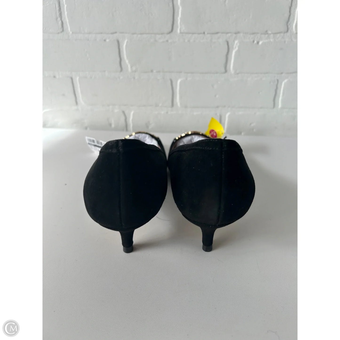 Shoes Heels Kitten By Talbots In Black & Gold, Size: 10.5