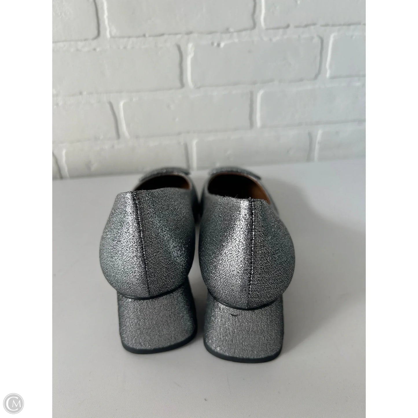 Shoes Heels Block By Talbots In Silver, Size: 10
