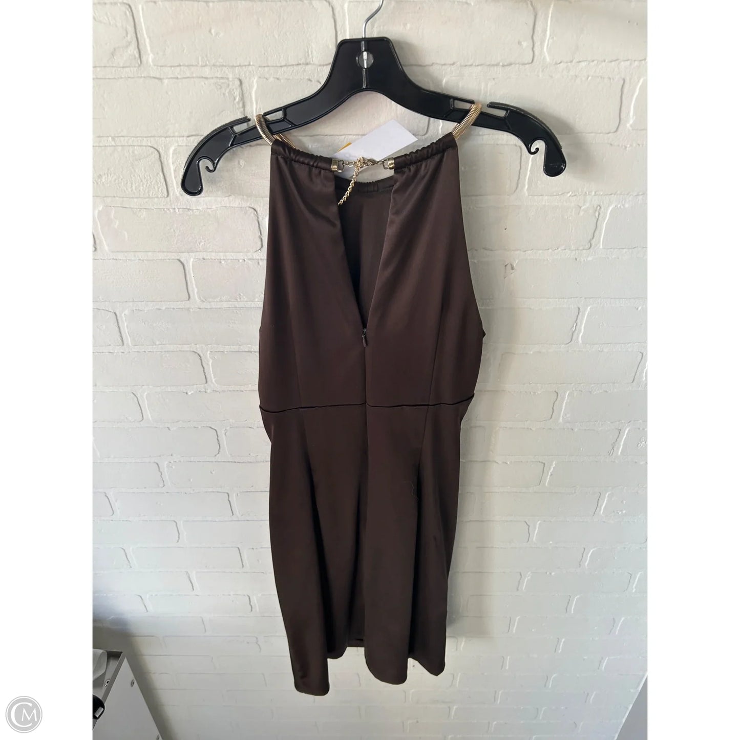 Dress Party Short By Eliza J In Brown & Gold, Size: M