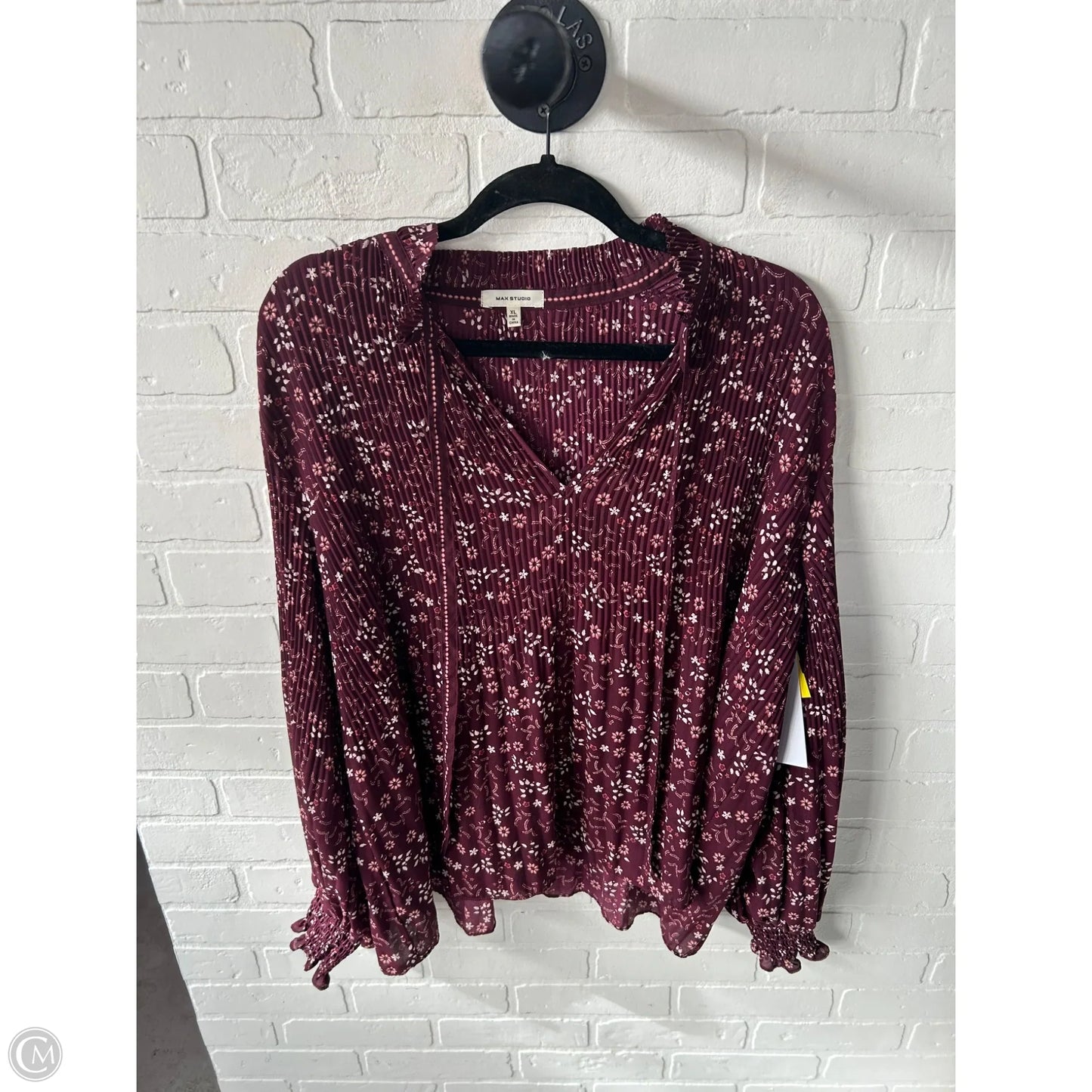 Top Long Sleeve By Max Studio In Red, Size: Xl
