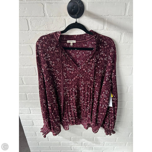 Top Long Sleeve By Max Studio In Red, Size: Xl