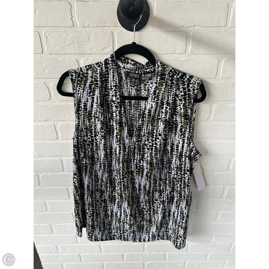 Top Sleeveless By Jones And Co In Black & Green, Size: Xl