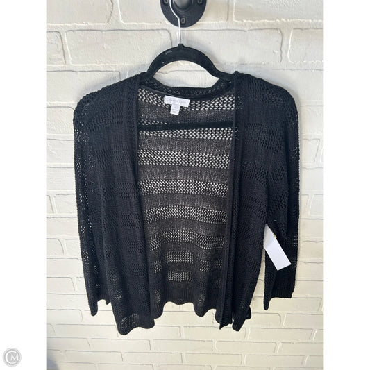 Sweater Cardigan By Charter Club In Black, Size: L