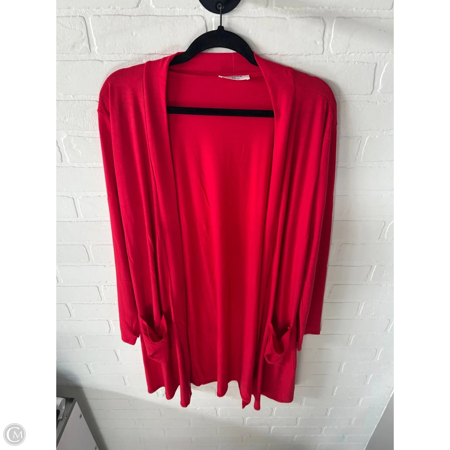 Cardigan By Zenana In Red, Size: 2x