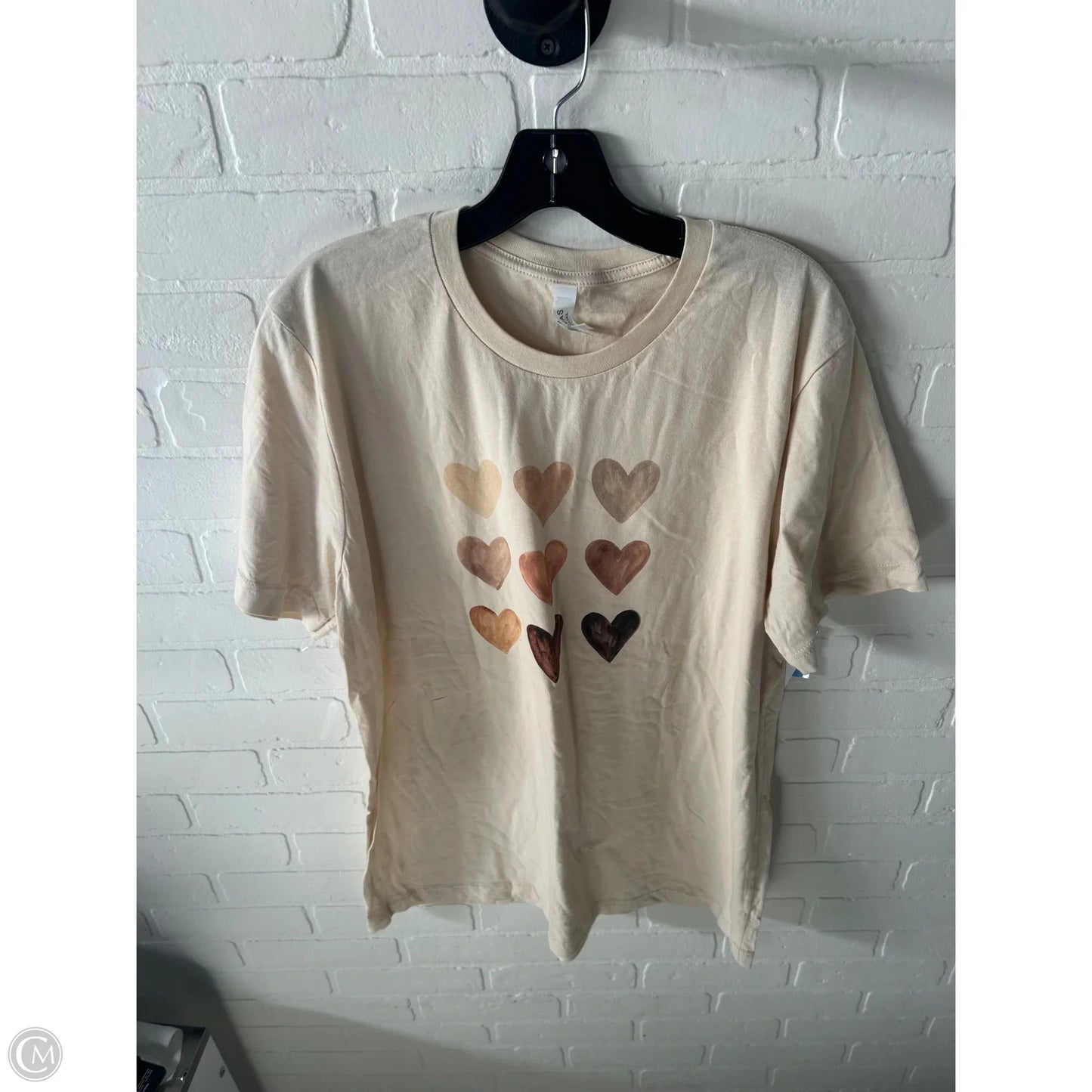 Top Short Sleeve Basic By Canvas In Tan, Size: Xl