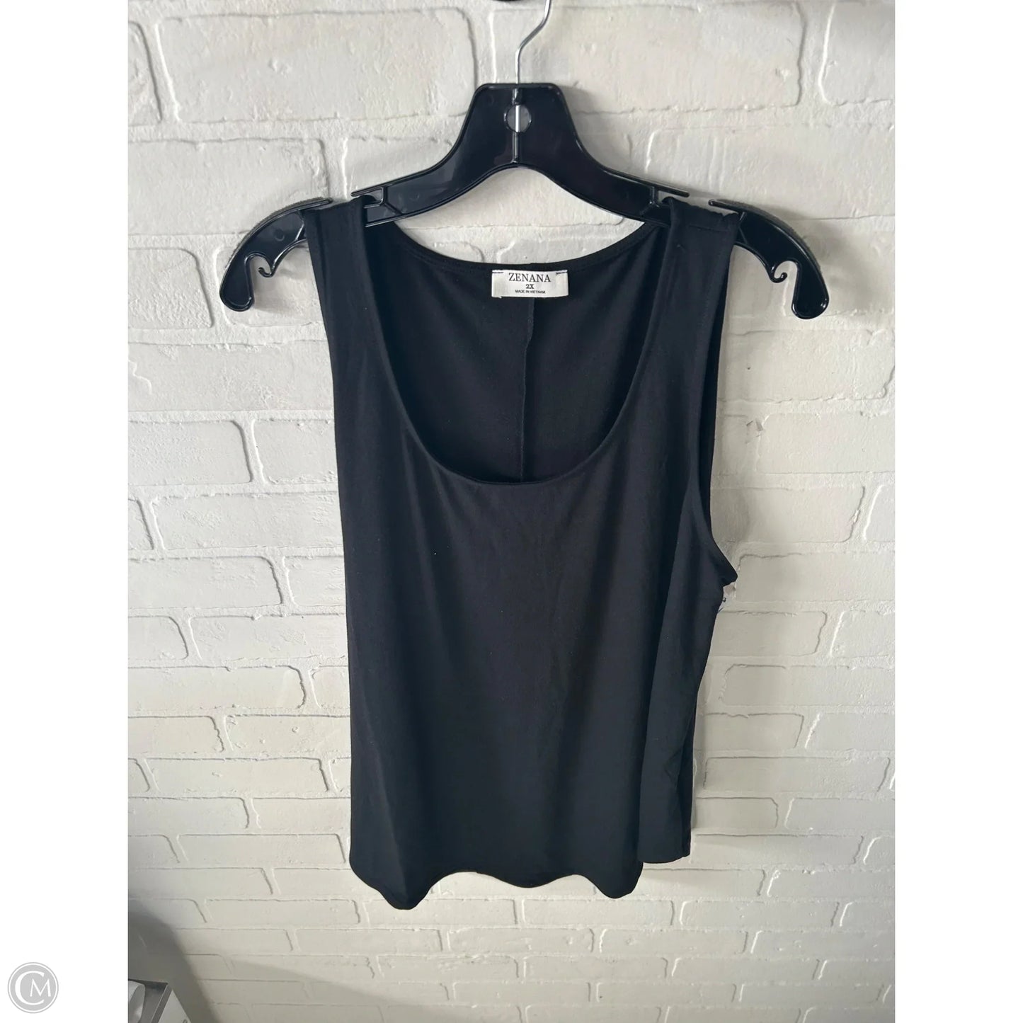 Top Sleeveless Basic By Zenana In Black, Size: 2x