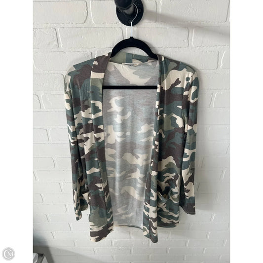 Cardigan By Zenana In Camouflage Print, Size: S