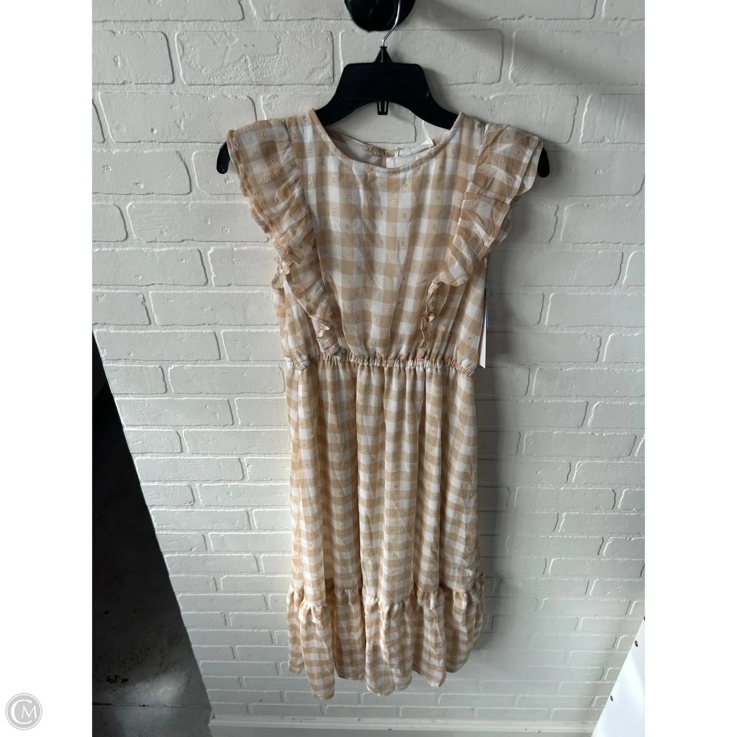 Dress Work By In Loom In Tan & White, Size: S