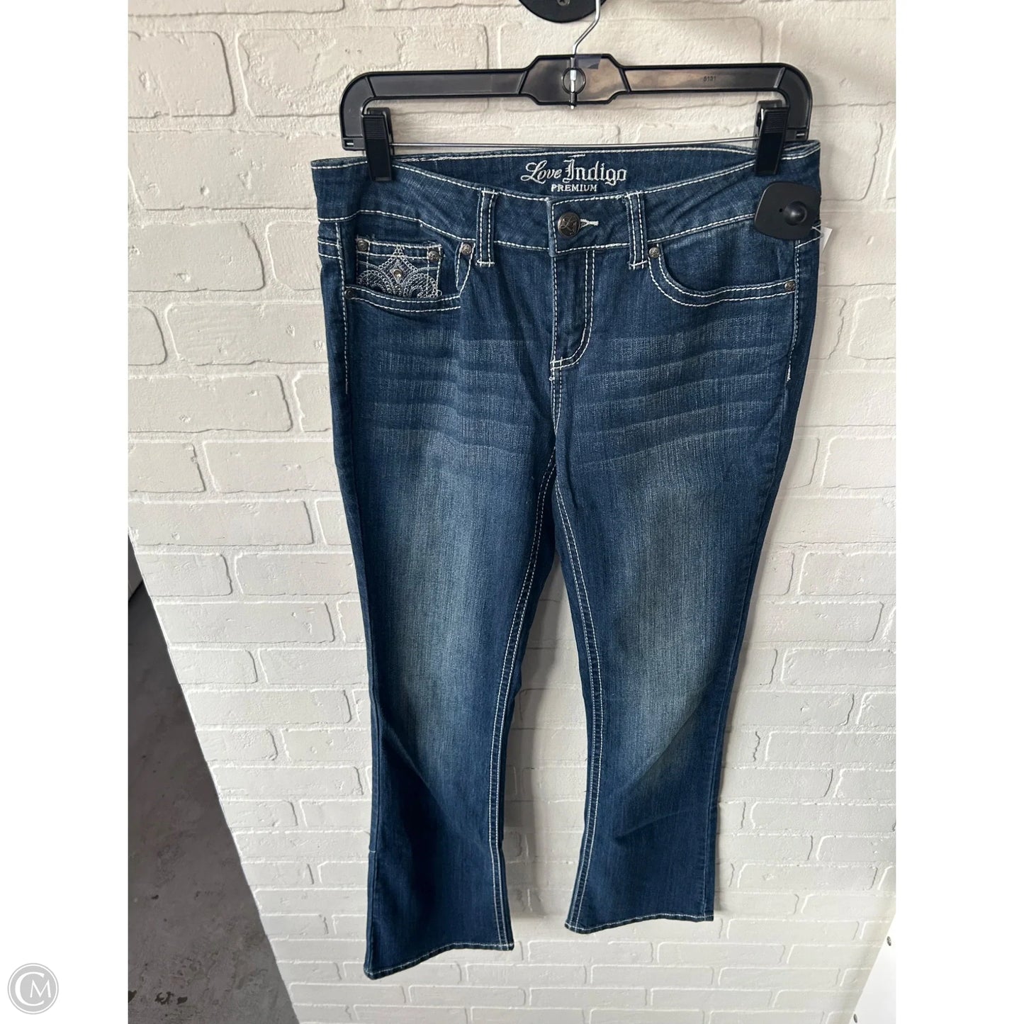 Jeans Boot Cut By Love Indigo In Blue Denim, Size: 6