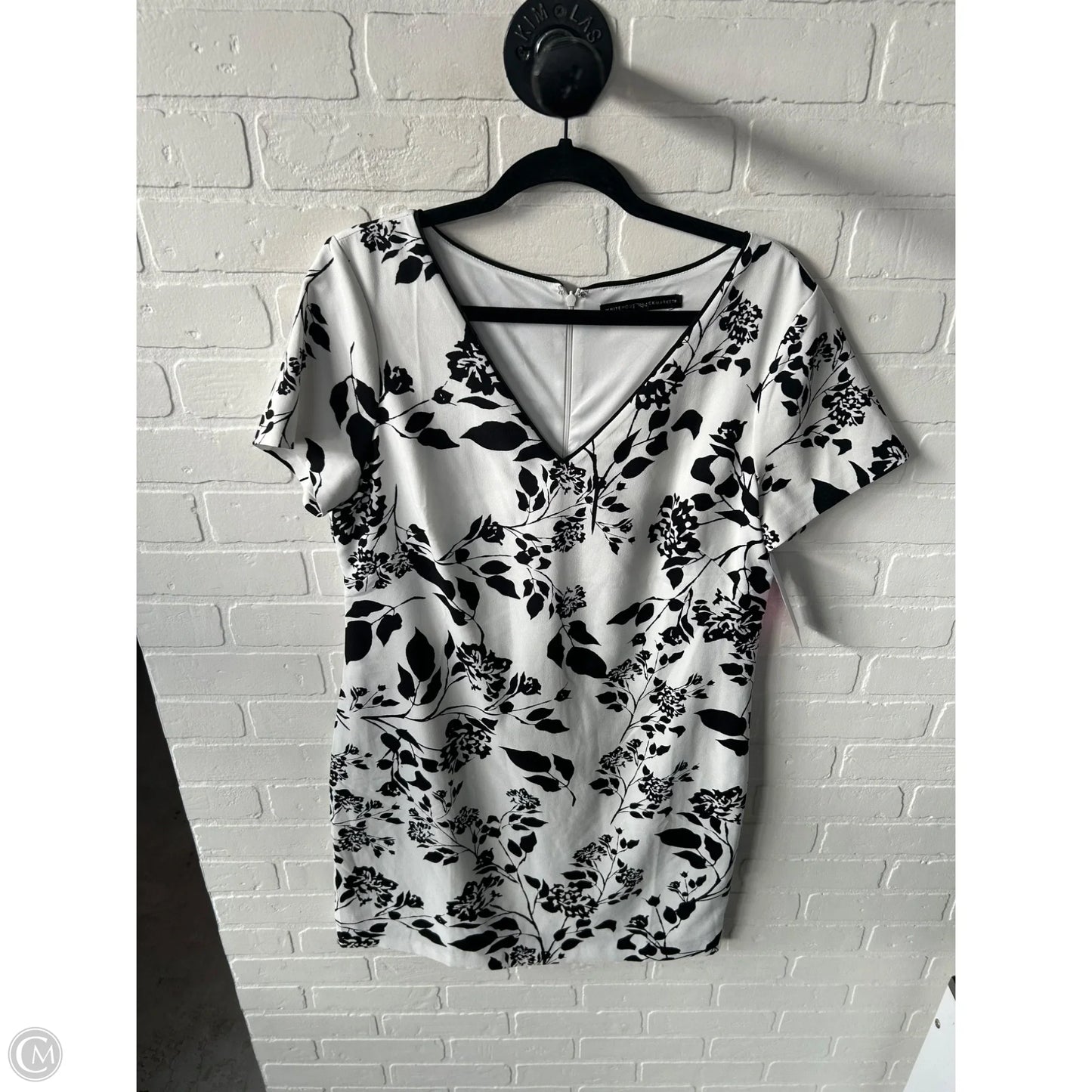 Dress Work By White House Black Market In Black & White, Size: L