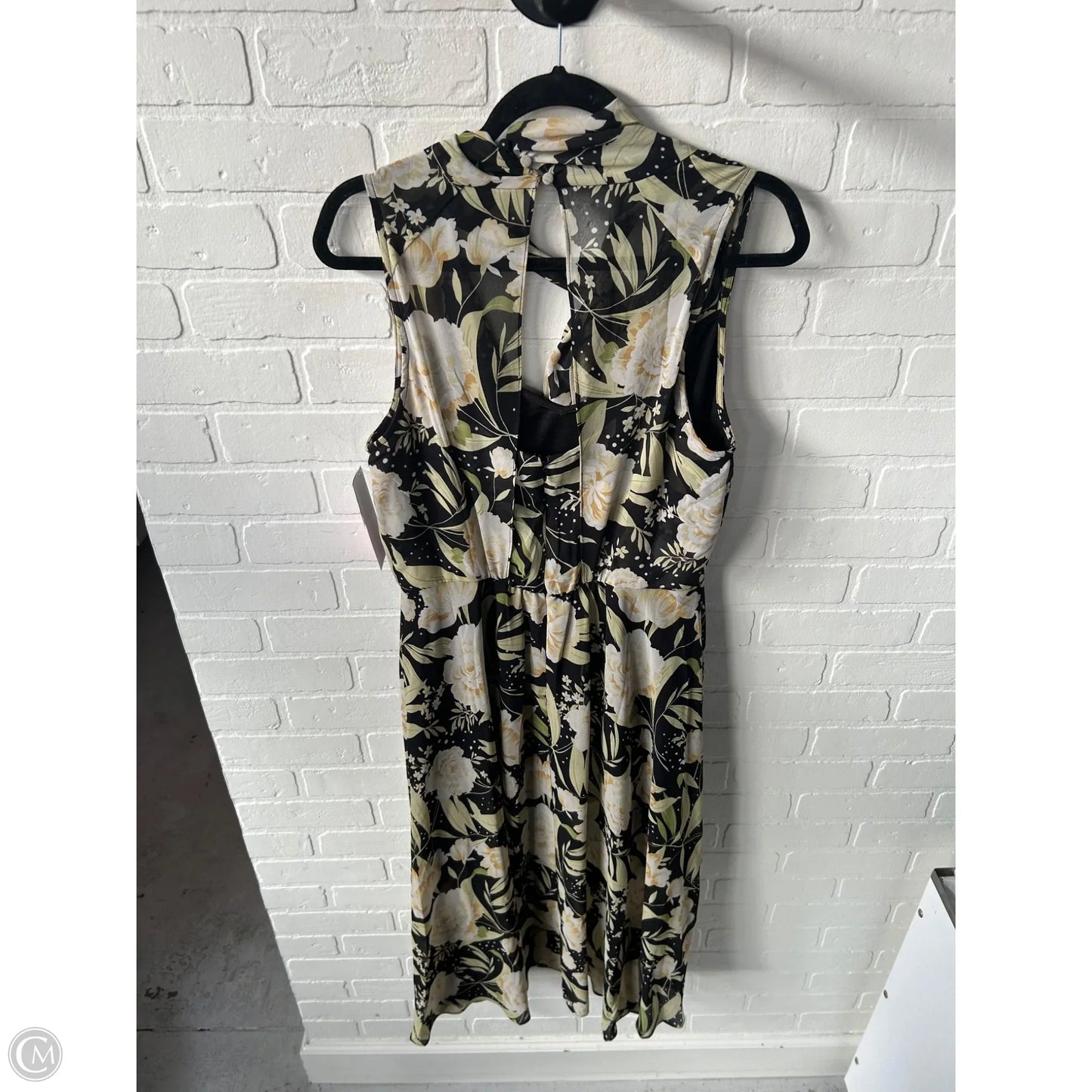 Dress Party Long By White House Black Market In Black & Yellow, Size: L
